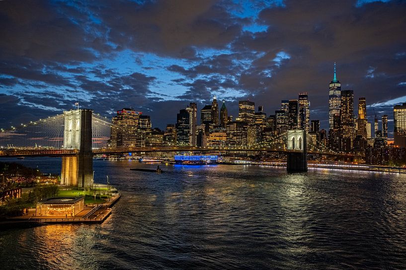 Le pont de Brooklyn de nuit par Karsten Rahn