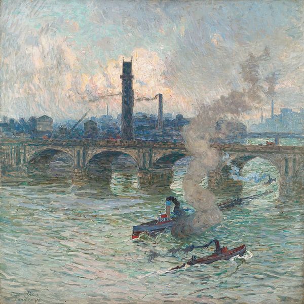 Mist, steam and smoke on the sieve, Emile Claus by Masterful Masters