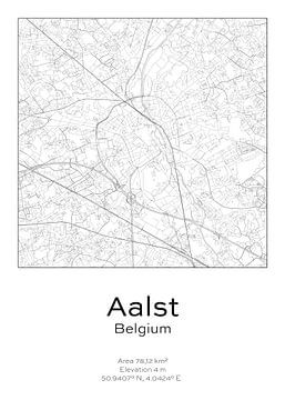 City map - Belgium - Aalst by Ramon van Bedaf