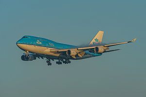 Landung eines KLM Boeing 747-400 Jumbo Jets.