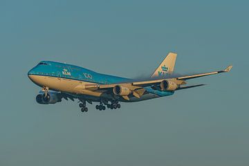 Landen KLM Boeing 747-400 jumbojet.
