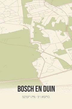 Vintage landkaart van Bosch en Duin (Utrecht) van Rezona