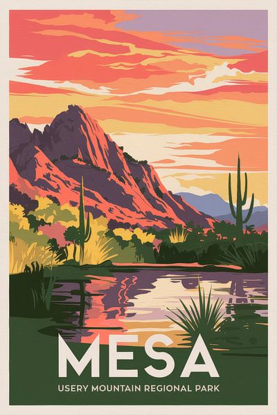 Mesa, Arizona Vintage Travel Poster by Poster Art Shop