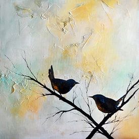 Birds in the Garden 6 van Maria Kitano