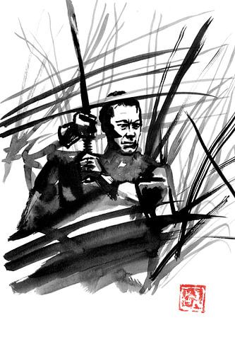 samurai in the grass