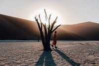Woman in Sossusvlei National Park Deadvlei, Namibia