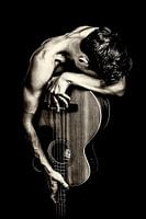 fotoposter of  wanddecoratie gitaar man