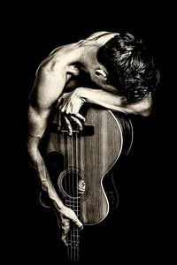 Fotoposter oder Wanddekoration Gitarrenmann