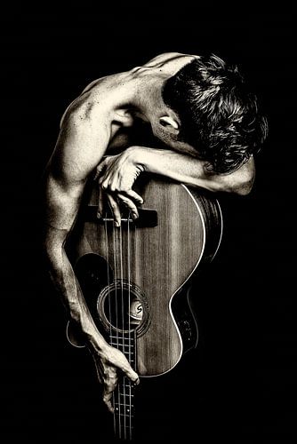 photo poster or wall decoration guitar man by Edwin Hunter
