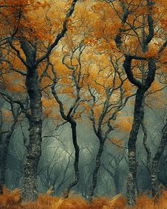 Romantischer Herbstwald