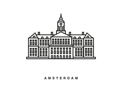 Amsterdam - Palais royal sur la place du Dam sur Rick van Houten