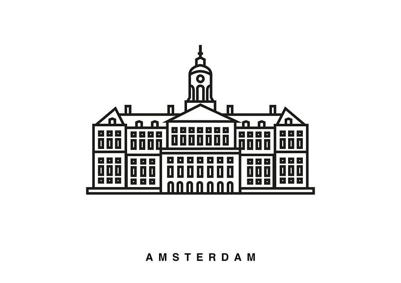 Amsterdam - Palais royal sur la place du Dam par Rick van Houten