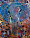 éléphant coloré par Femke van der Tak (fem-paintings) Aperçu