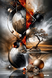 surrealistisch droomlandschap / surreal dreamscape van Gelissen Artworks