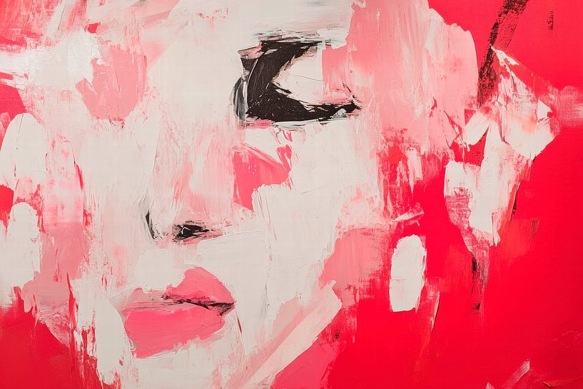 Farbige Gesichtsillustration – Abstrakt von Poster Art Shop