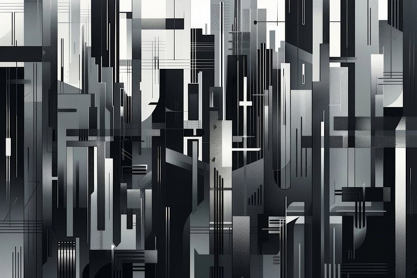 Ville abstraite par Poster Art Shop