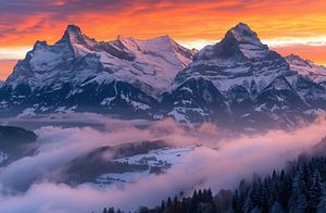 Flüsternde Wolken über Gipfeln