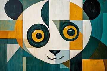 Abstract modern pandaportret van Imperial Art House
