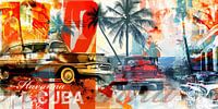 Cuba classic car collage