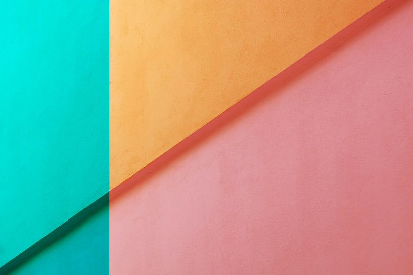 Colourful buildings in Albufeira, Portugal by Truus Nijland