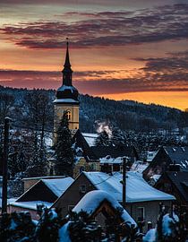 Sunset in Bockau by Franz Kaiser