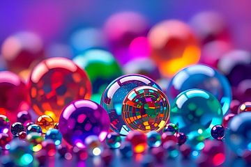 A play of colours with glass spheres: "A festival of colours" by Jean Pierre