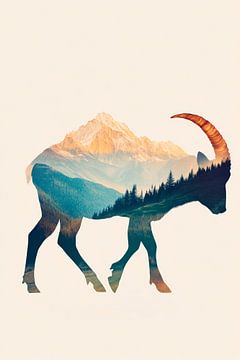 Paysage de montagne en animal sur Poster Art Shop