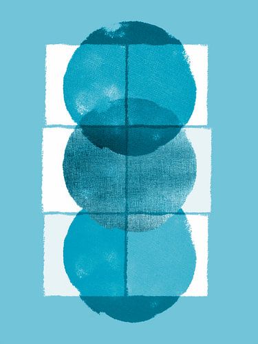 Scandinavisch minimalisme Vintage Blauw