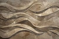 Abstrakte Skulptur in Farbe taupe