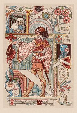 Ridder in een illuminatie van Eugène Grasset van Peter Balan