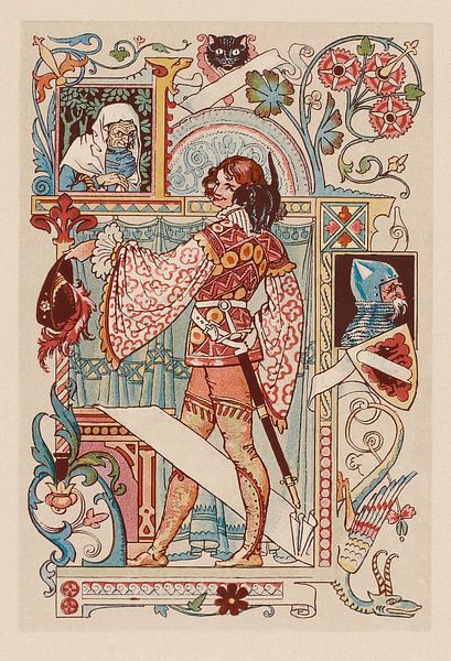 Ritter in einer Buchmalerei von Eugène Grasset von Peter Balan