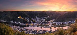 Cochem an der Mosel - Panorama zum Sonnenuntergang