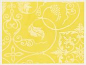 Japanse kunst. Vintage ukiyo-e houtsnede print Gele bloemen van Dina Dankers thumbnail