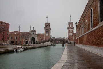 Kazerne in centrum van oude stad van Venetie, Italie