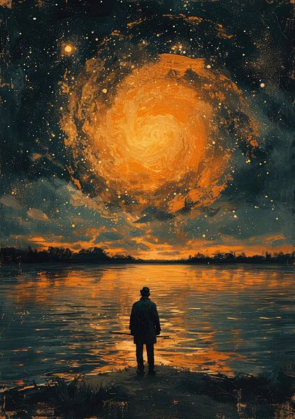 lune vagues mer océan maritime nuit par Niklas Maximilian