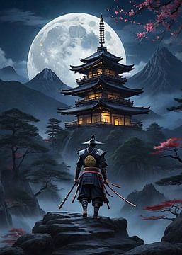 Samurai Warrior at night. by Giandra Safaraz