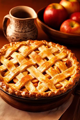 Apfelkuchen mit Gitterboden – Küchengenuss