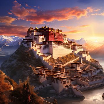 Palais du Potala Lhasa Tibet sur TheXclusive Art