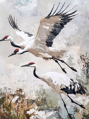 Flying cranes by haroulita