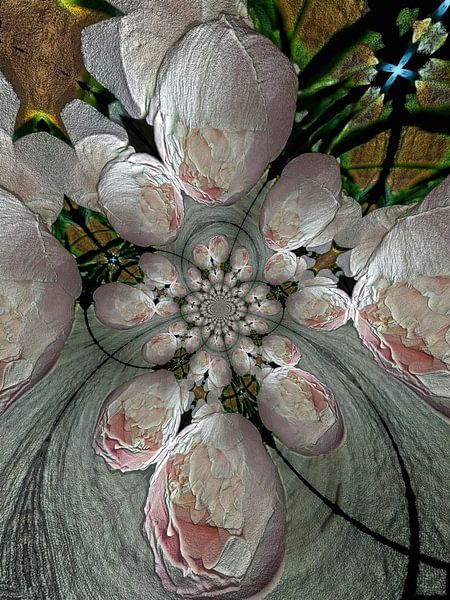 Labyrinthe de pivoines par Nina IoKa