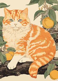 Orangefarbene Katze von Juno Design