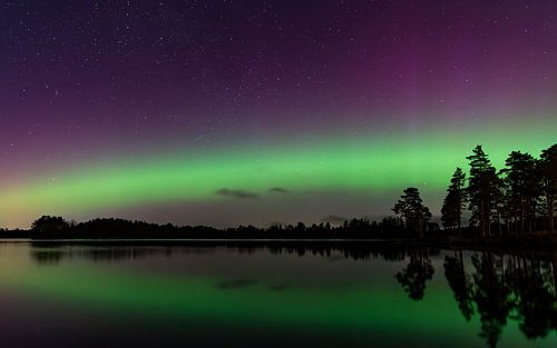 Aurore boréale Lac suédois