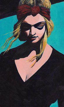 Girl In Black - Detail van Lucienne van Leijen
