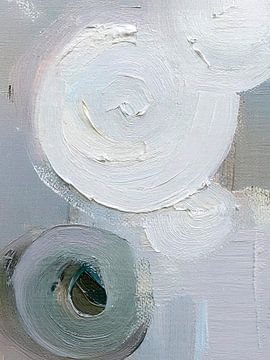 Modern Abstract: Mixed media in grijstinten van Studio Pieternel