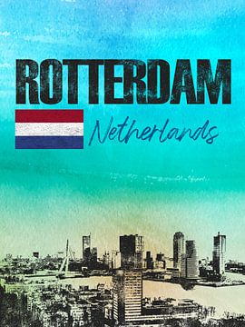 Rotterdam Pays-Bas sur Printed Artings