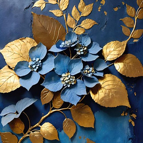 Blauwe hortensia
