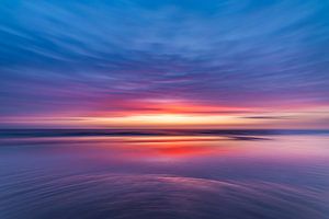 Coucher de soleil avec reflet, ICM