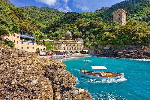 Monastère de San Fruttuoso au sud de Camogli, Gênes