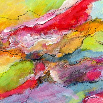 abstracte oppervlakken en lijnen 6 van Claudia Gründler