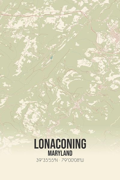 Vintage map of Lonaconing (Maryland), USA. by Prints of Place